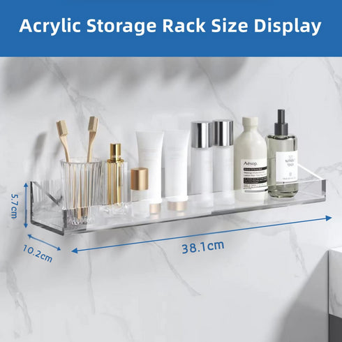 Acrylic Wall Mounted Floating Shelves - Set of 2